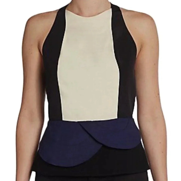 Diane Von Furstenberg Tops - DVF Diane Von Furstenberg Peplum Colorblock Sleeveless Career Top Size 0